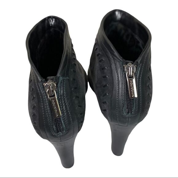 #139 AQUATALIA RILEY charcoal heeled ankle boots - Picture 4 of 9